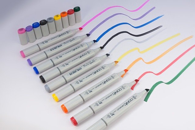 Beautiful color markers