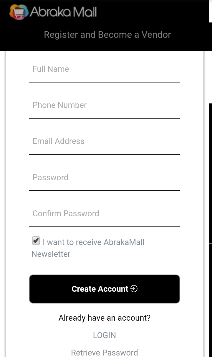 Register on abrakamall