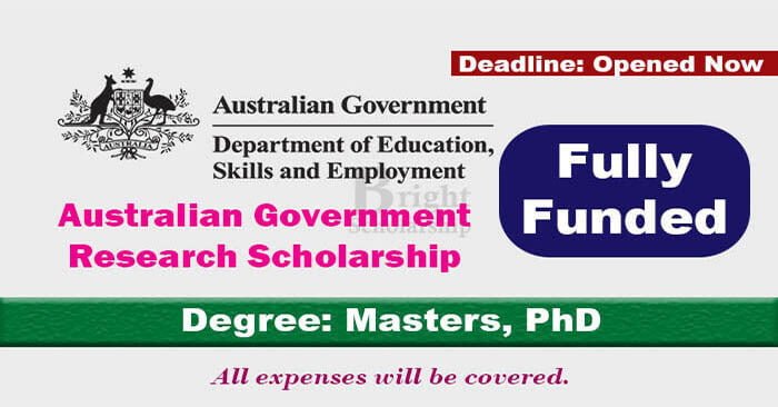 Australian Government Research Scholarship 2023 (Fully Funded)