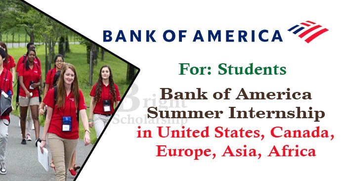 Bank of America Internships 2023 for International Students: