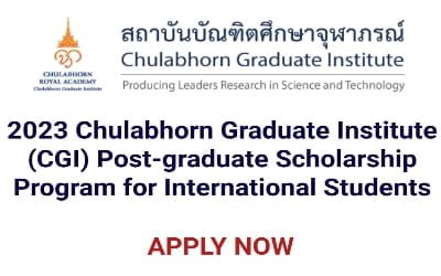 Chulabhorn Graduate Institute Scholarship 2023