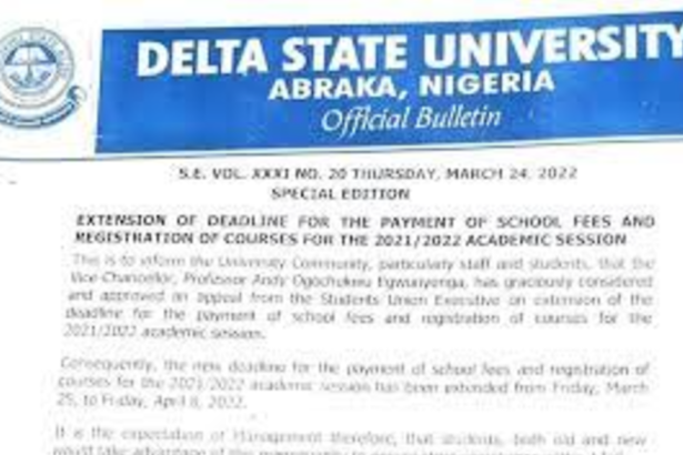 Delsu Predegree Form