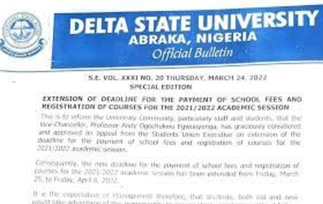 Delsu Predegree Form