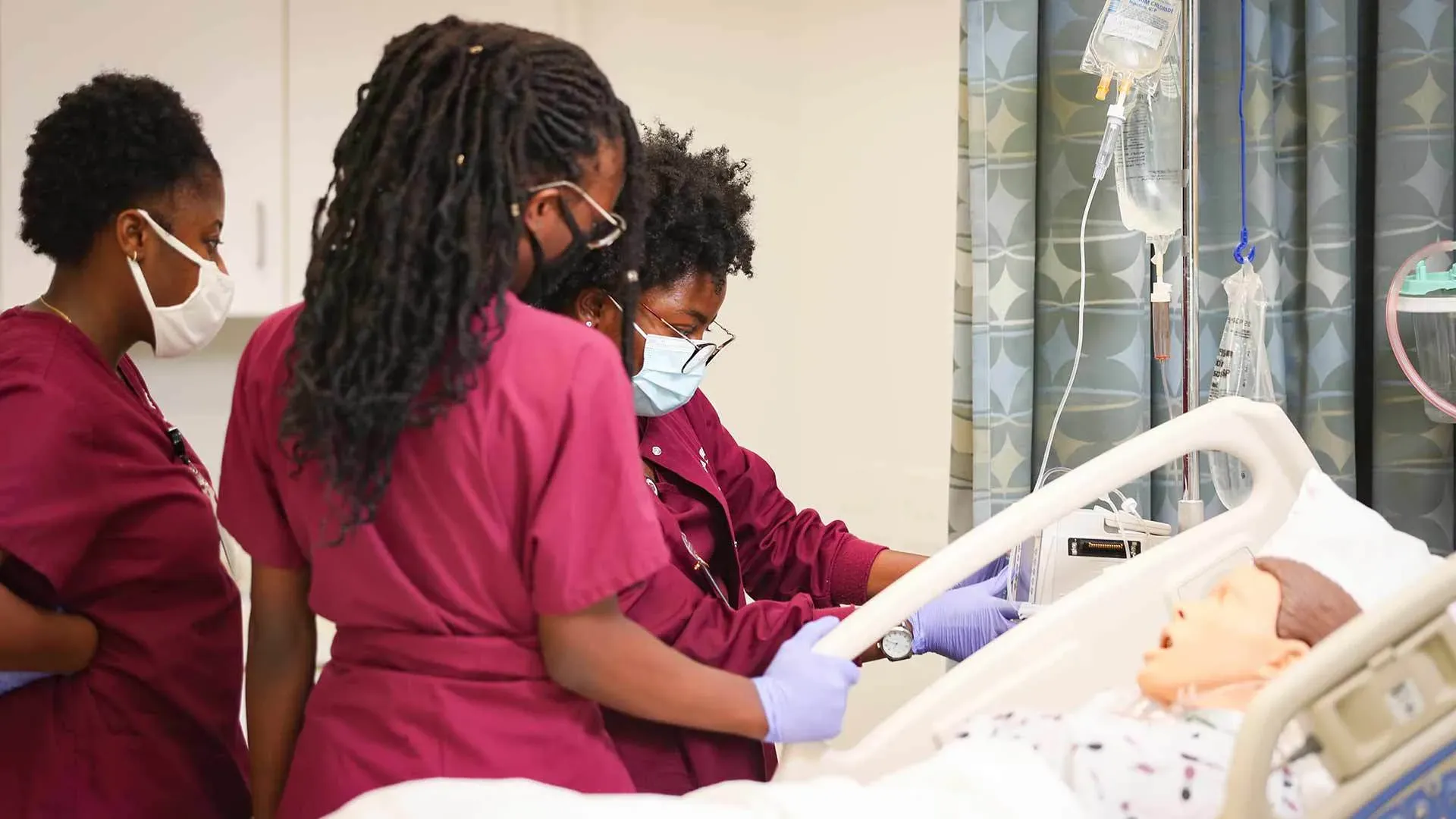 Nursing students getting hands-on experience at a cost-effective private university in Nigeria