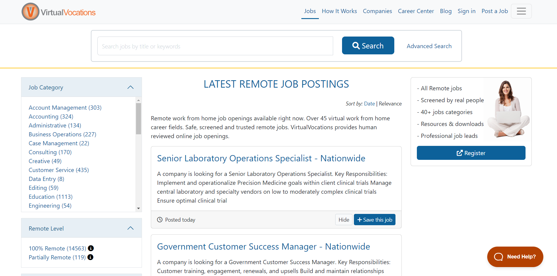 remote Jobs Website Virtual Vocations