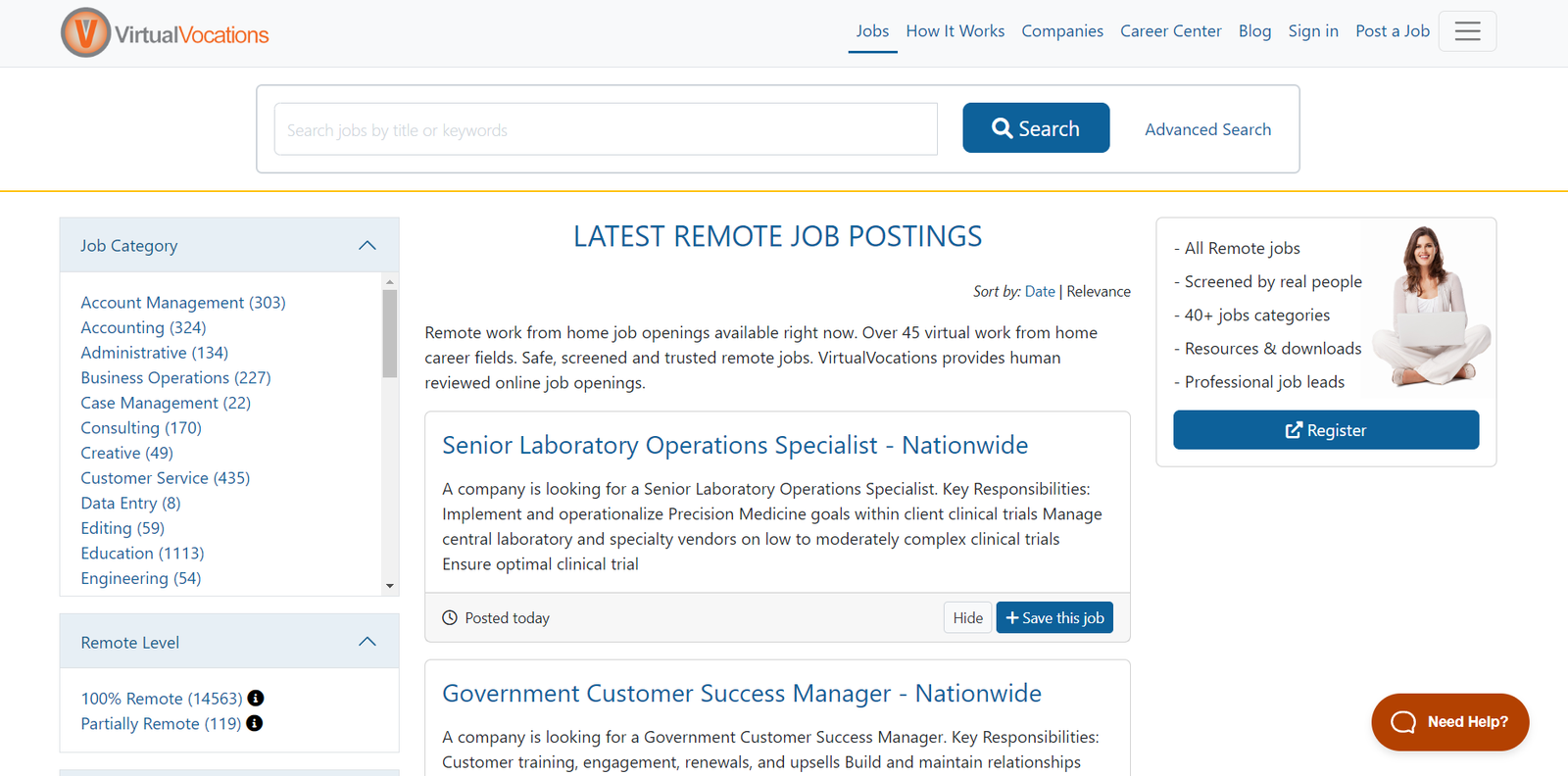 remote Jobs Website Virtual Vocations