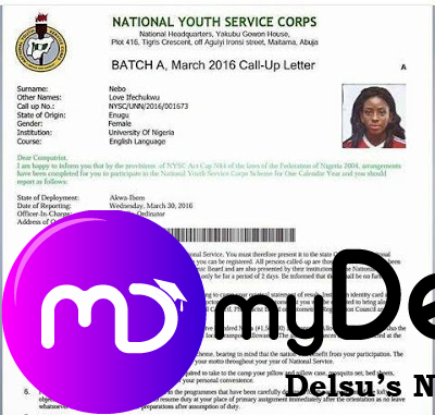 Importance of the NYSC Call Up Letter