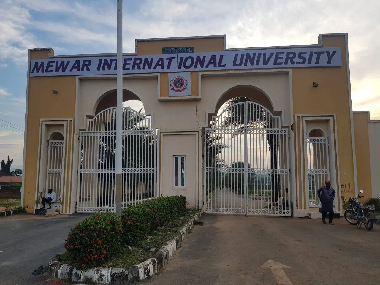 Mewar International University School Gate