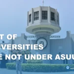 LIST OF UNIVERSITIES ARE NOT UNDER ASUU