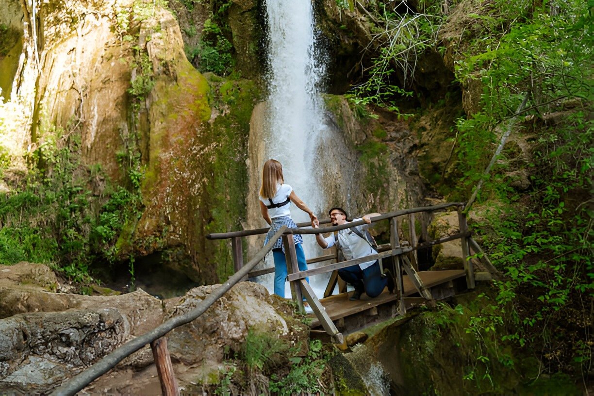 Use a Waterfall as a Backdrop