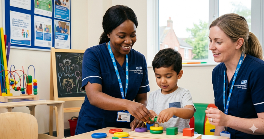 Children's Occupational Therapist job at Lincolnshire Community Health Services NHS Trust in Lincoln, £32,073 - £39,043 per year, visa sponsorship available
