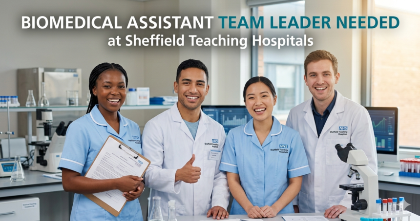 Biomedical Assistant Team Leader job at Sheffield Teaching Hospitals NHS Foundation Trust Barnsley, £28,392–£31,157, visa sponsorship available with team management responsibility