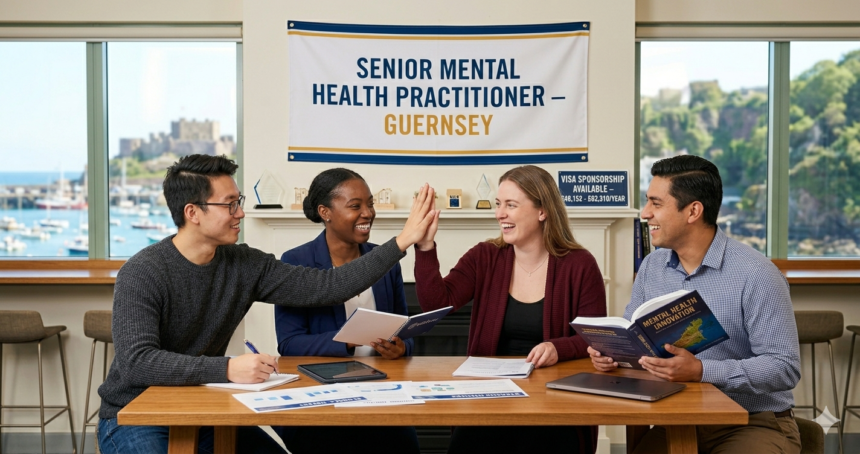 Senior Mental Health Practitioner job in Guernsey, NHS, £46,152 to £62,310 per year, visa sponsorship available