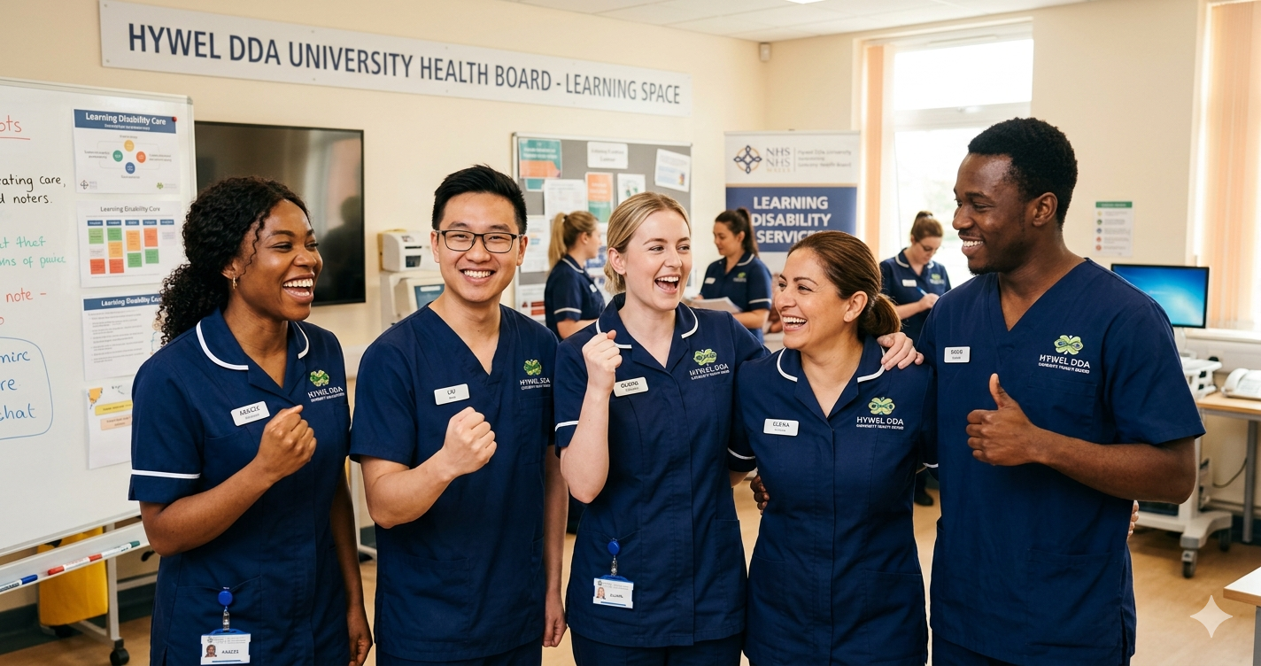 Learning Disability Care Navigator job at Hywel Dda University Health Board Wales, £28,819–£31,626 per year, visa sponsorship available