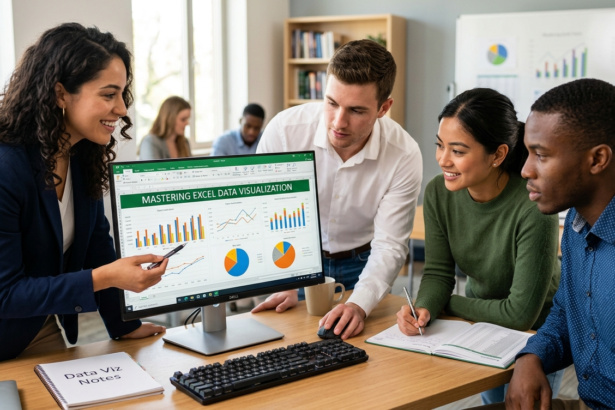 Mastering Excel Data Visualization with Design Chart and Graph course on Udemy, free with coupon, Excel dashboards and chart design skills