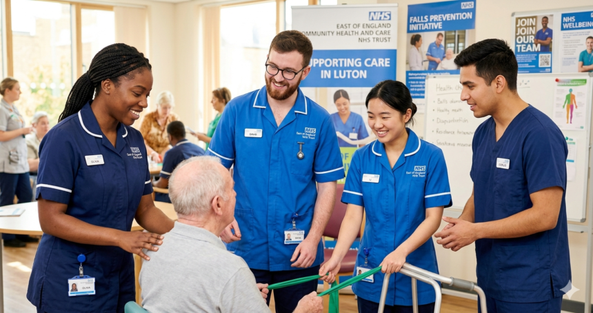 Community Falls Support Worker job at East of England Community Health and Care NHS Trust Luton, £28,392 to £31,157 per year, visa sponsorship available